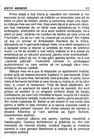 Exilul - Gara de Nord-Viena-Paris, pg 111